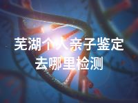 芜湖个人亲子鉴定去哪里检测