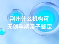 荆州什么机构可无创孕期亲子鉴定