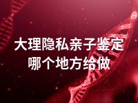 大理隐私亲子鉴定哪个地方给做