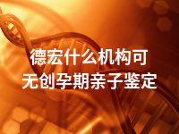 德宏什么机构可无创孕期亲子鉴定