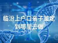 临汾上户口亲子鉴定到哪里去做