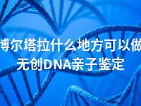 博尔塔拉什么地方可以做无创DNA亲子鉴定