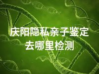 庆阳隐私亲子鉴定去哪里检测