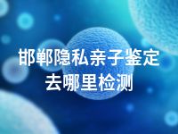 邯郸隐私亲子鉴定去哪里检测