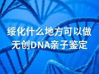 绥化什么地方可以做无创DNA亲子鉴定