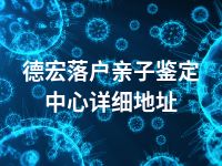 德宏落户亲子鉴定中心详细地址