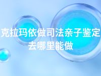 克拉玛依做司法亲子鉴定去哪里能做