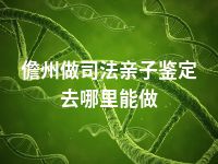 儋州做司法亲子鉴定去哪里能做