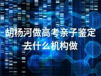胡杨河做高考亲子鉴定去什么机构做