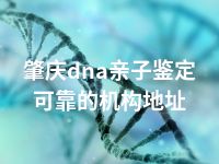 肇庆dna亲子鉴定可靠的机构地址