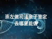 崇左做司法亲子鉴定去哪里能做