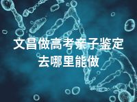 文昌做高考亲子鉴定去哪里能做
