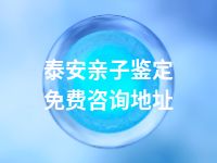 泰安亲子鉴定免费咨询地址