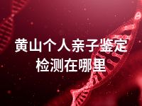 黄山个人亲子鉴定检测在哪里
