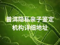 普洱隐私亲子鉴定机构详细地址