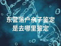 东营落户亲子鉴定是去哪里鉴定