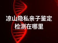 凉山隐私亲子鉴定检测在哪里