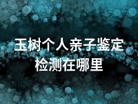 玉树个人亲子鉴定检测在哪里