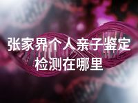 张家界个人亲子鉴定检测在哪里