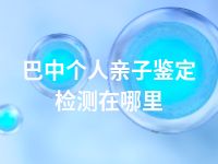 巴中个人亲子鉴定检测在哪里
