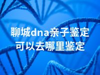 聊城dna亲子鉴定可以去哪里鉴定