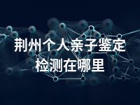 荆州个人亲子鉴定检测在哪里