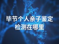 毕节个人亲子鉴定检测在哪里