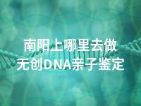 南阳上哪里去做无创DNA亲子鉴定