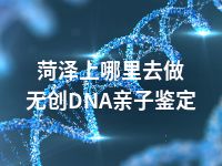 菏泽上哪里去做无创DNA亲子鉴定