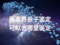 张家界亲子鉴定可以去哪里鉴定