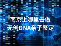 南京上哪里去做无创DNA亲子鉴定