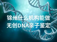 锦州什么机构能做无创DNA亲子鉴定