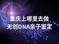 重庆上哪里去做无创DNA亲子鉴定