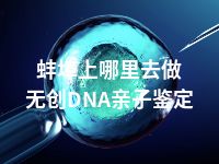蚌埠上哪里去做无创DNA亲子鉴定