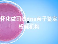 怀化做司法dna亲子鉴定权威机构