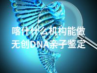 喀什什么机构能做无创DNA亲子鉴定