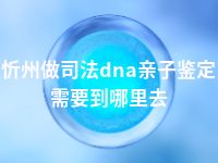 忻州做司法dna亲子鉴定需要到哪里去