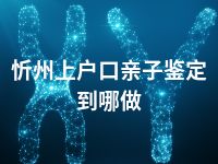 忻州上户口亲子鉴定到哪做