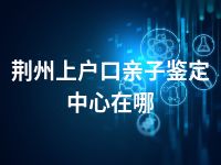荆州上户口亲子鉴定中心在哪