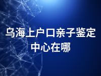 乌海上户口亲子鉴定中心在哪