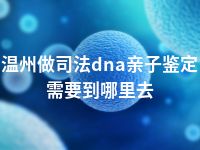 温州做司法dna亲子鉴定需要到哪里去