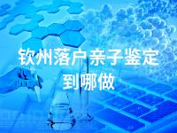 钦州落户亲子鉴定到哪做