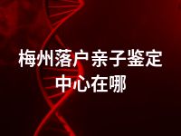 梅州落户亲子鉴定中心在哪