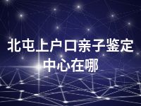 北屯上户口亲子鉴定中心在哪