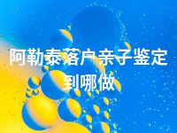 阿勒泰落户亲子鉴定到哪做