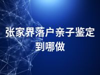 张家界落户亲子鉴定到哪做