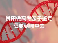 贵阳做高考亲子鉴定需要到哪里去