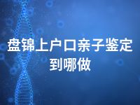 盘锦上户口亲子鉴定到哪做
