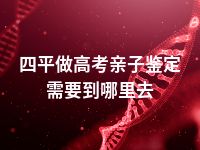 四平做高考亲子鉴定需要到哪里去