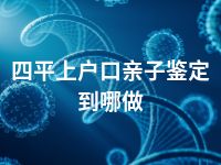 四平上户口亲子鉴定到哪做